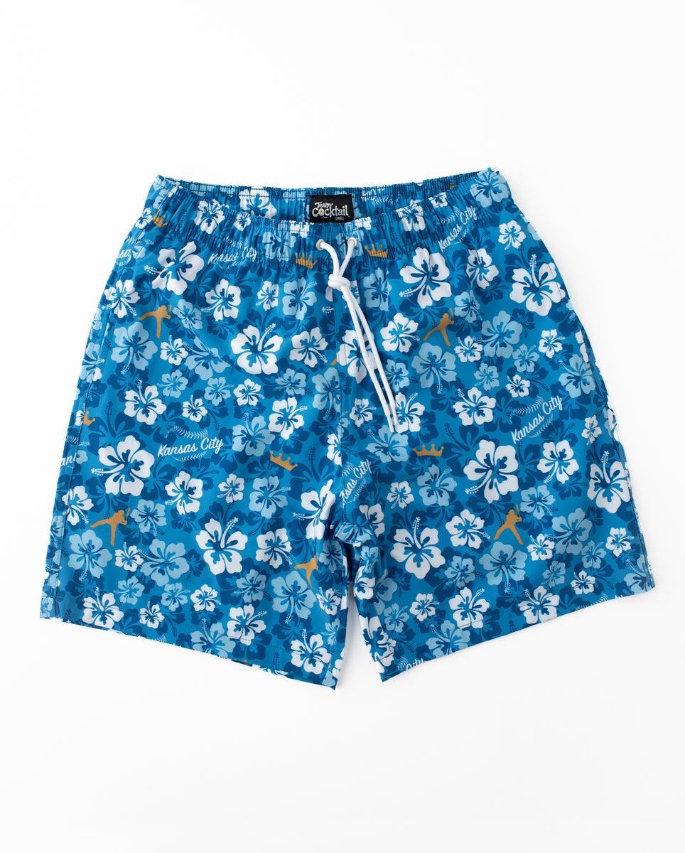 KC Royal Floral Hybrid Swim Shorts – Team Cocktail