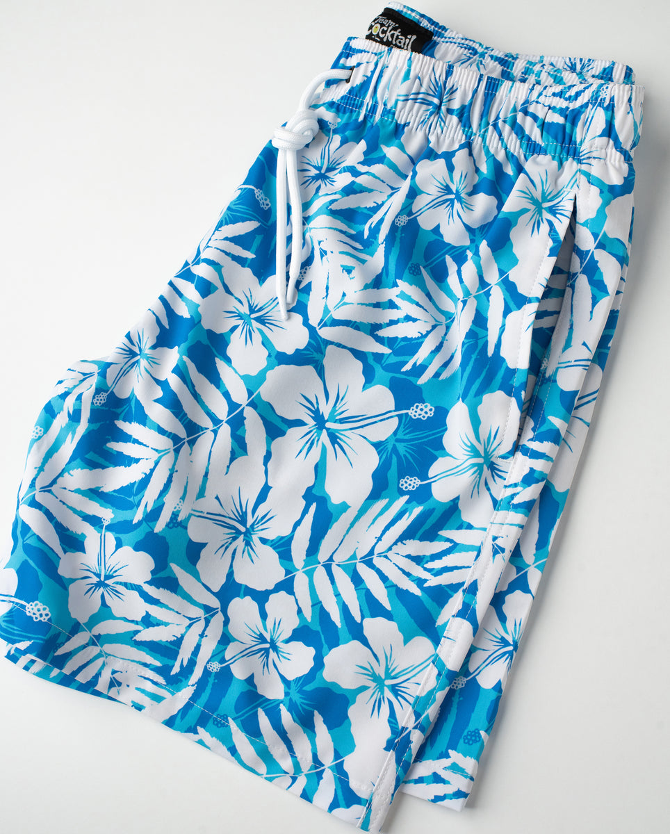 Sapphire Floral Hybrid Swim Shorts – Team Cocktail