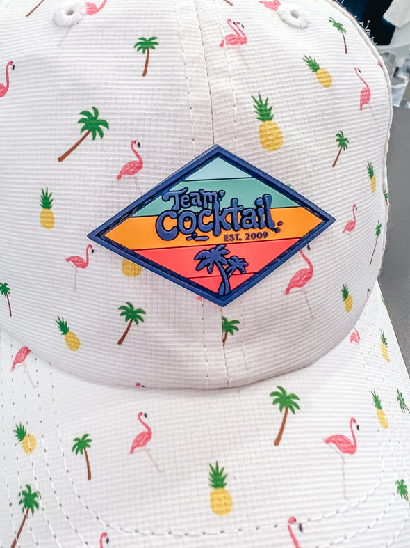 Team Cocktail Sunset Patch Tropical Performance Hat