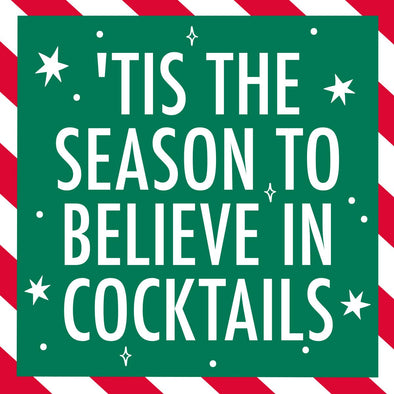 Holiday Cocktail Napkins | Believe in Cocktails - 20ct: Default Title