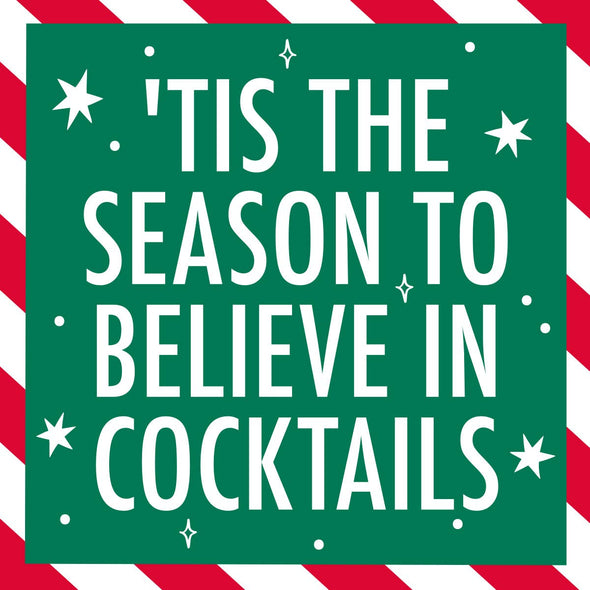 Holiday Cocktail Napkins | Believe in Cocktails - 20ct: Default Title
