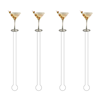 Dirty Martini Acrylic Stir Stick Set