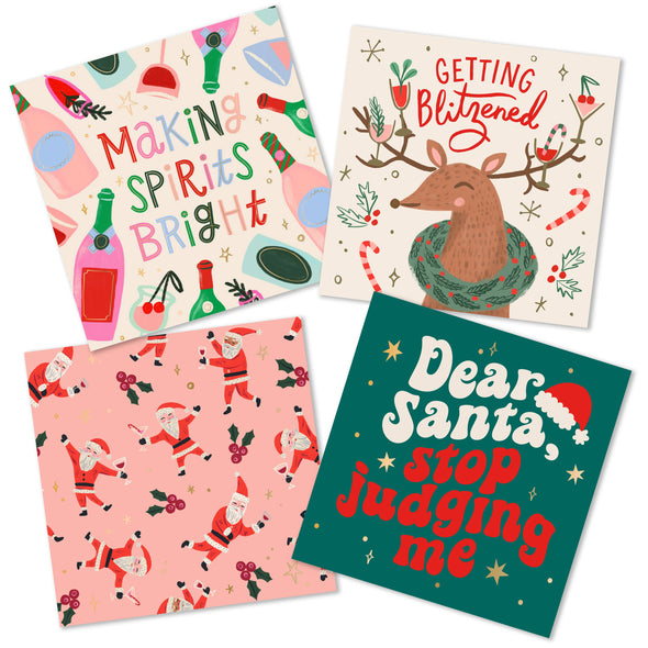 Funny Christmas Cocktail Napkins | Getting Blitzened - 20ct: Default Title