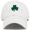 Shamrock Dad Hat: White