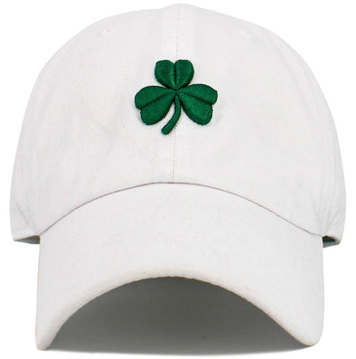 Shamrock Dad Hat: White