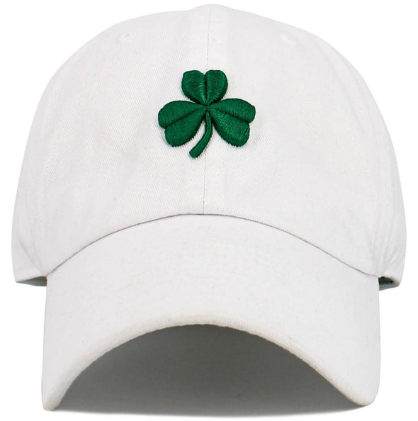 Shamrock Dad Hat: White