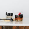 Old Fashioned Typography Rocks Glasses: Matte Gold
