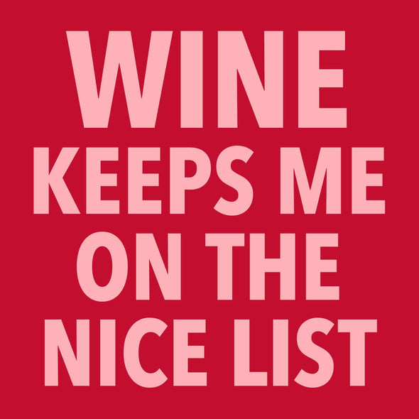 Holiday Cocktail Napkins | Wine Nice List -20ct: Default Title
