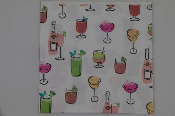 Funny Cocktail Napkins | Great Minds Drink Alike - 20ct