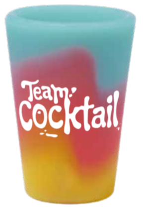Team Cocktail Logo Silicone Shot Glass (Aurora)