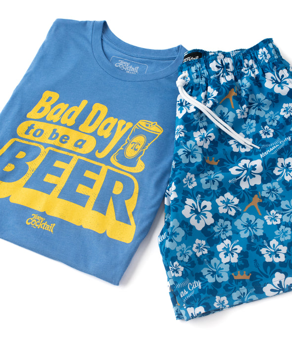 Bad Day to be a Beer Blue Unisex Blended T-Shirt