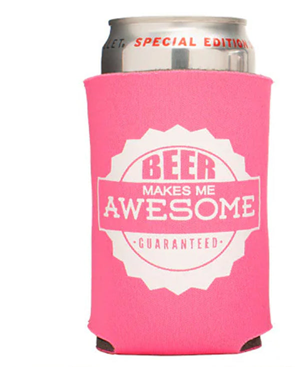 Beer Makes Me Awesome Collapsible Boozie