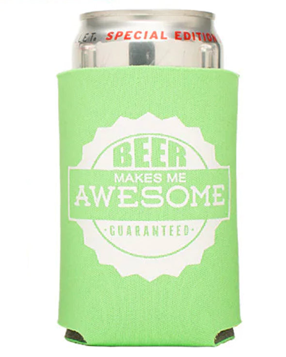 Beer Makes Me Awesome Collapsible Boozie