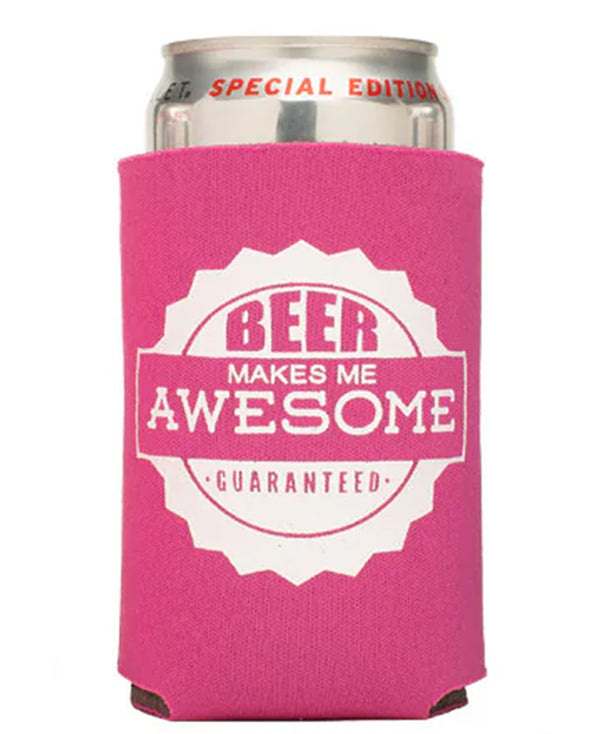 Beer Makes Me Awesome Collapsible Boozie