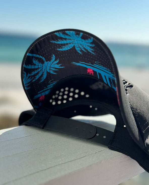 Logo w/ Tropical Buckets Performance Hat (Black)
