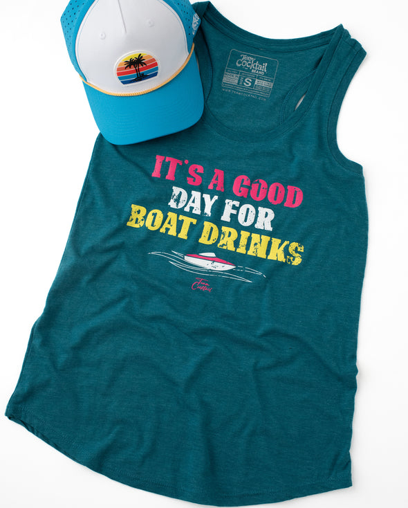 Boat Drinks Ladies Triblend Tank-Top
