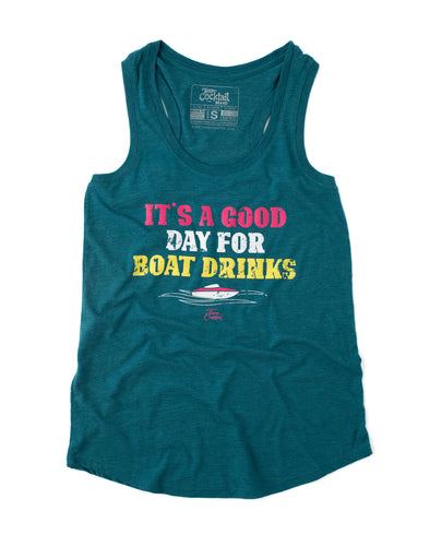 Boat Drinks Ladies Triblend Tank-Top