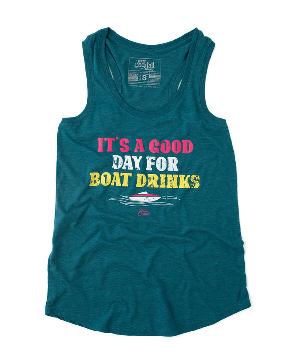 Boat Drinks Ladies Triblend Tank-Top