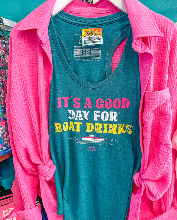 Boat Drinks Ladies Triblend Tank