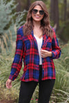 Adrian Plaid Ladies Button Up