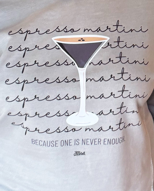 Espresso Martini, Because One is Never Enough Ladies Terry Crew Sweatshirt