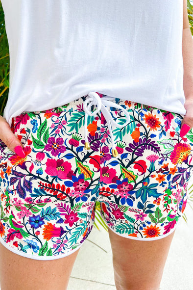 Fiesta Time Floral Shorts