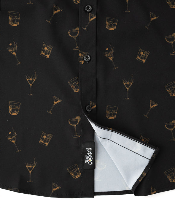 Golden Cocktails Unisex Button Up