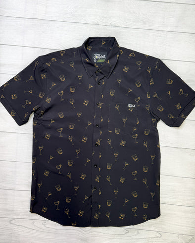 Golden Cocktails Unisex Button Up