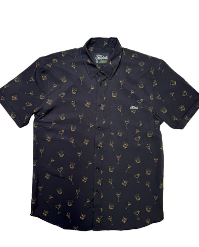 Golden Cocktails Unisex Button Up