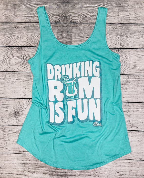 Drinking Rum is Fun Ladies Triblend Tank