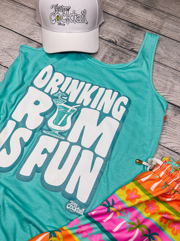 Drinking Rum is Fun Ladies Triblend Tank