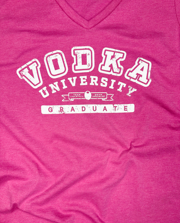 Vodka University Ladies V-neck Tee