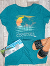 Sunny, Chance of Cocktails Ladies Triblend Vneck Tee