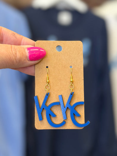 KC Royals Wood Earrings