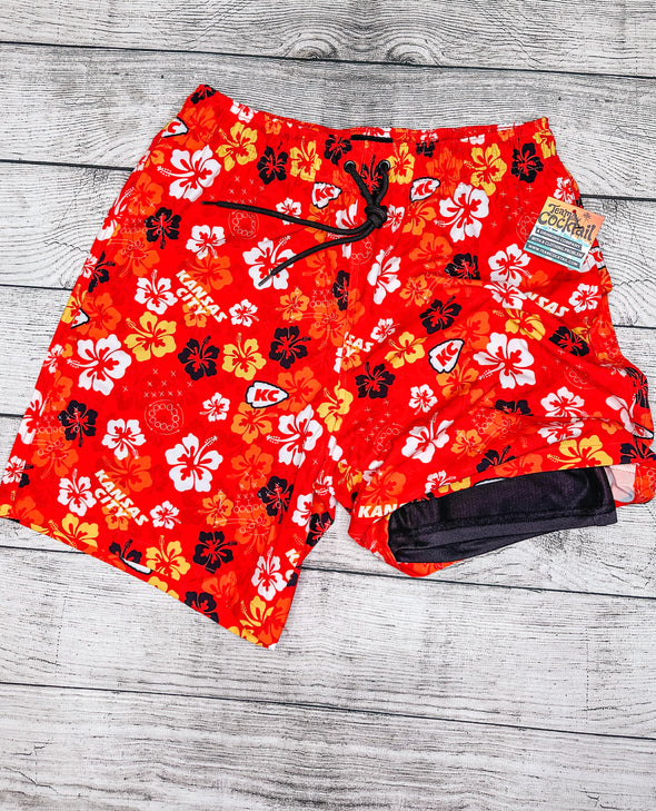 Tropical Kansas City Hybrid Swim Shorts