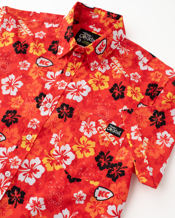 Tropical Kansas City Football Unisex Button Up