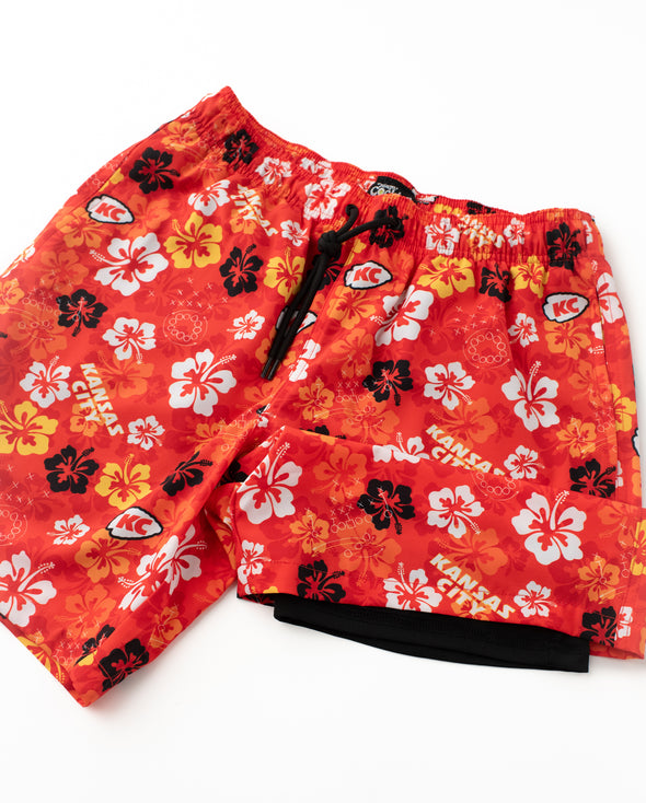 Tropical Kansas City Hybrid Swim Shorts