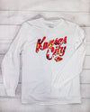 Kansas City Floral Text Unisex Heavyweight Longsleeve Tee