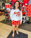 Kansas City Floral Text Unisex Heavyweight Longsleeve Tee