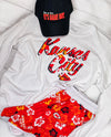 Kansas City Floral Text Unisex Heavyweight Longsleeve Tee