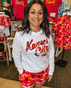 Kansas City Floral Text Unisex Heavyweight Longsleeve Tee