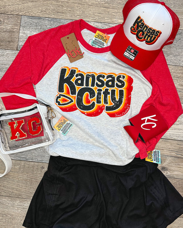 Kansas City Retro Unisex Raglan Tee