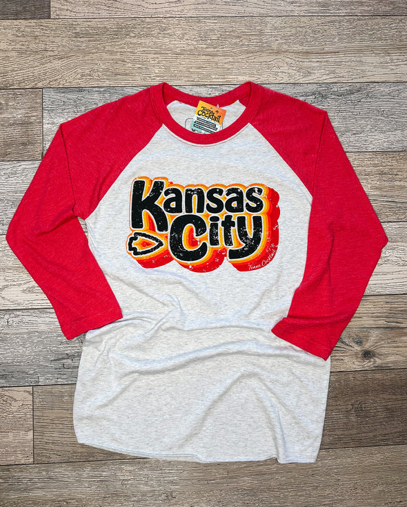 Kansas City Retro Unisex Raglan Tee