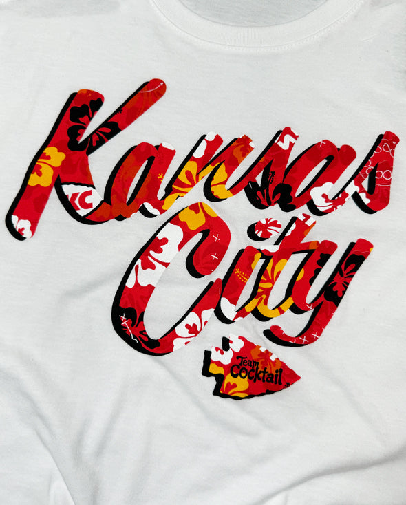 Kansas City Floral Text Ladies Tank