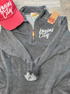 Kansas City Casual 1/4 Zip Pullover (Ladies-CHARCOAL)