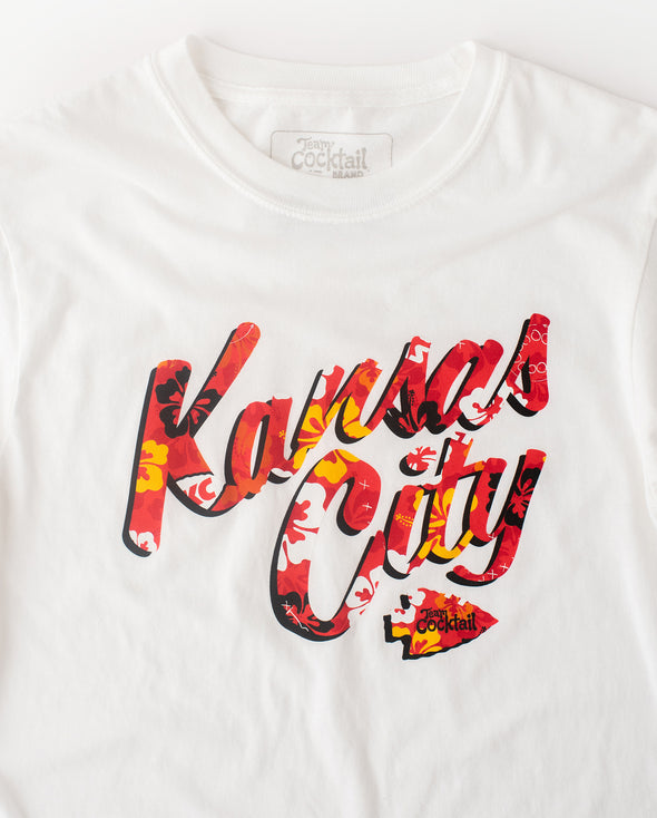 Kansas City Floral Text Unisex Heavyweight Long-sleeve T-Shirt