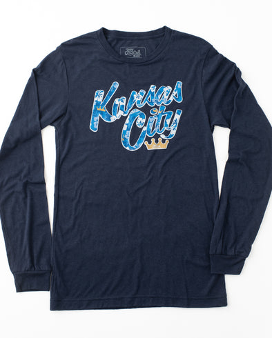 KC Royal Floral Text Unisex Longsleeve Tee