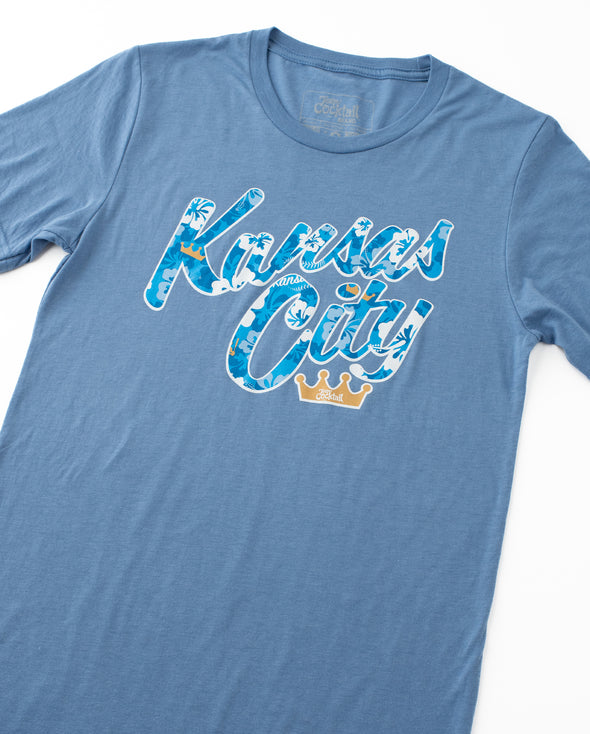 KC Royal Floral Text Unisex Triblend Tee