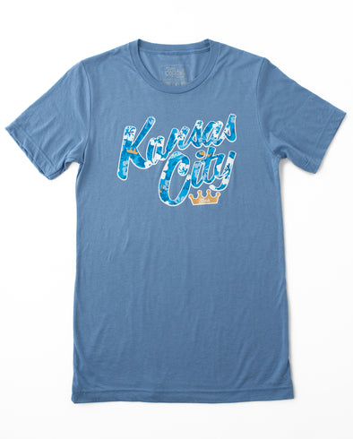 KC Royal Floral Text Unisex Triblend Tee