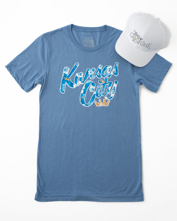 KC Royal Floral Text Unisex Triblend Tee
